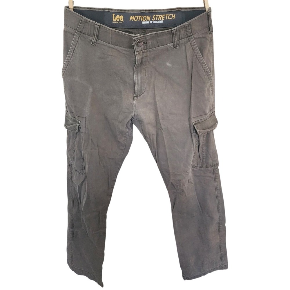 Lee Premium Grunge Stretch Cargo Pants Mens 34x32 Brown Regular Straight Y2K